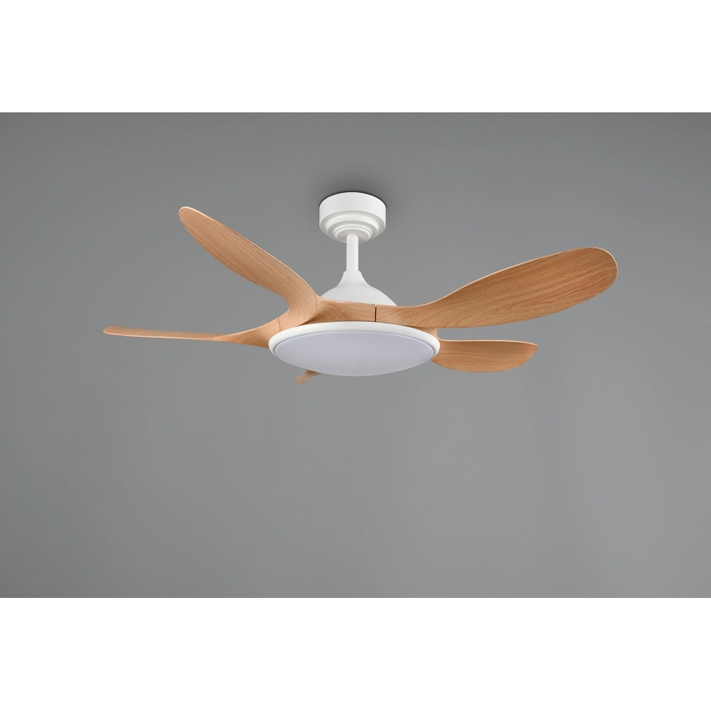 Witte ventilator Flen met houten bladen Ø 108cm Trio 4017807689297