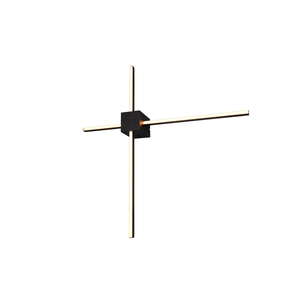 Moderne wandlamp Cassino zwart 67,5cm Trio 4017807683202