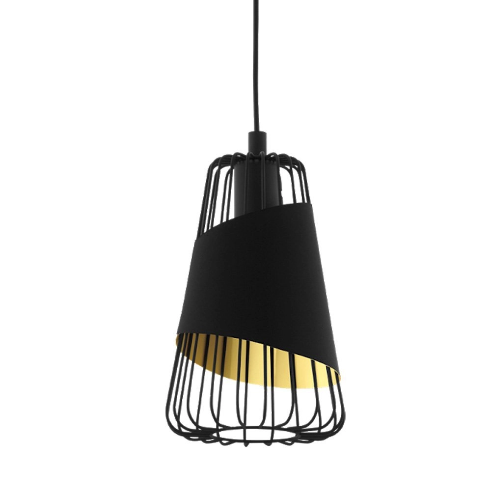 Design hanglamp Austell 16cm zwart met goud