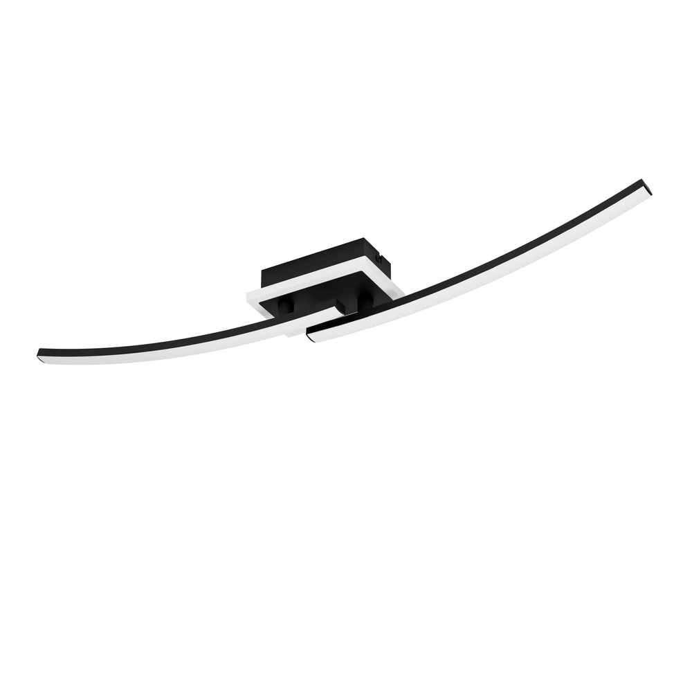 Plafondlamp Lungolago Led - zwart - vierkant