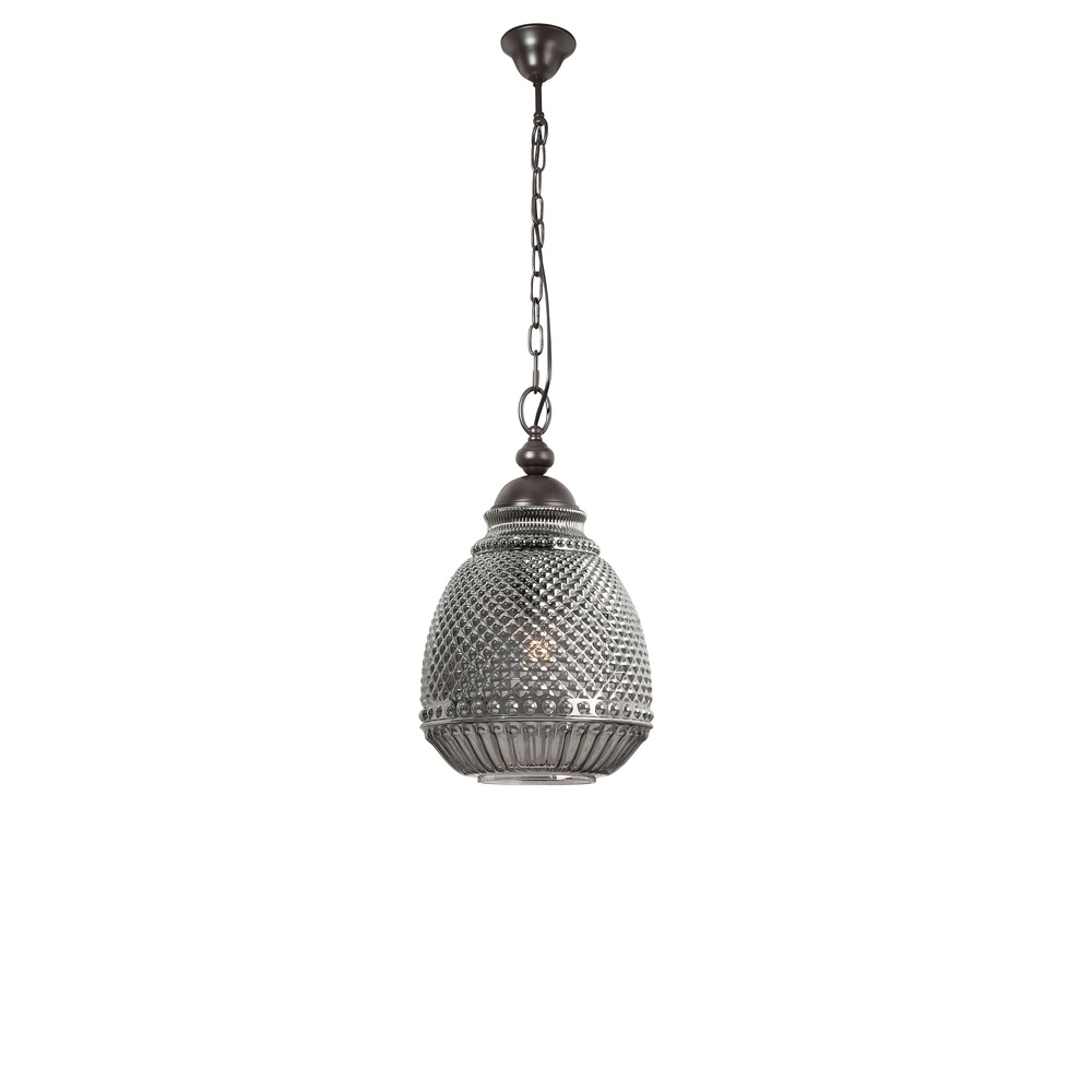 Hanglamp Toulon grijs glas Lyora 5212017411723