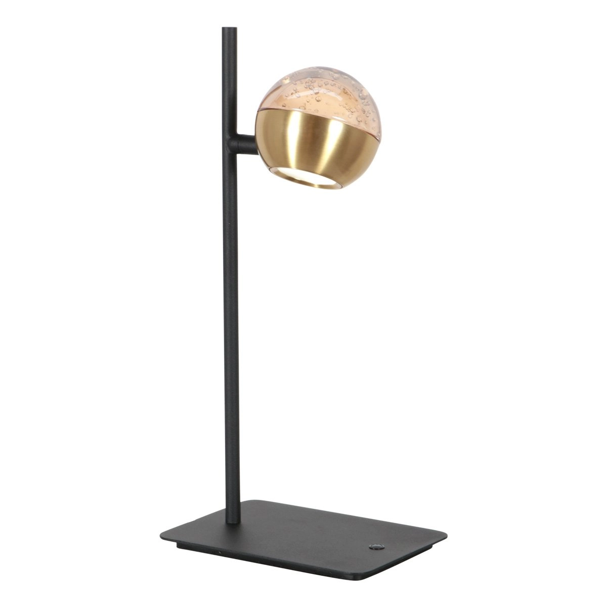 Led bureaulamp Belluno messing met zwart - dimbaar