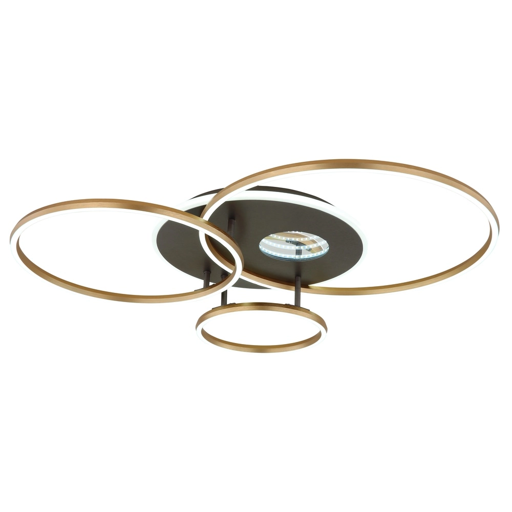 Moderne plafondlamp Invertina goud 90cm Globo 9007371572403