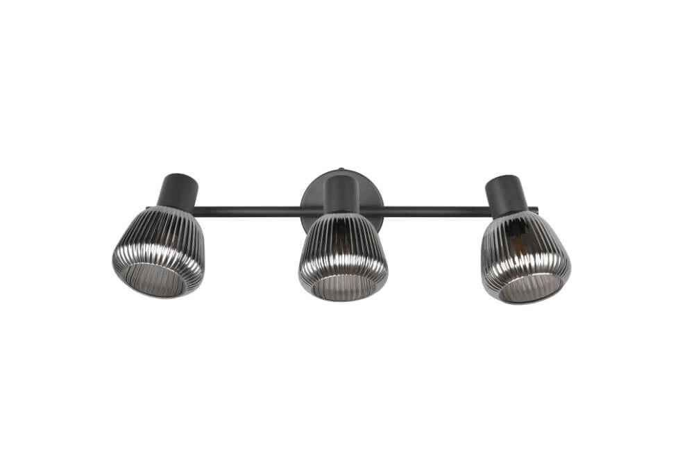 3-lichts plafondlamp Tarifa met geribbeld glas Trio 4017807615845