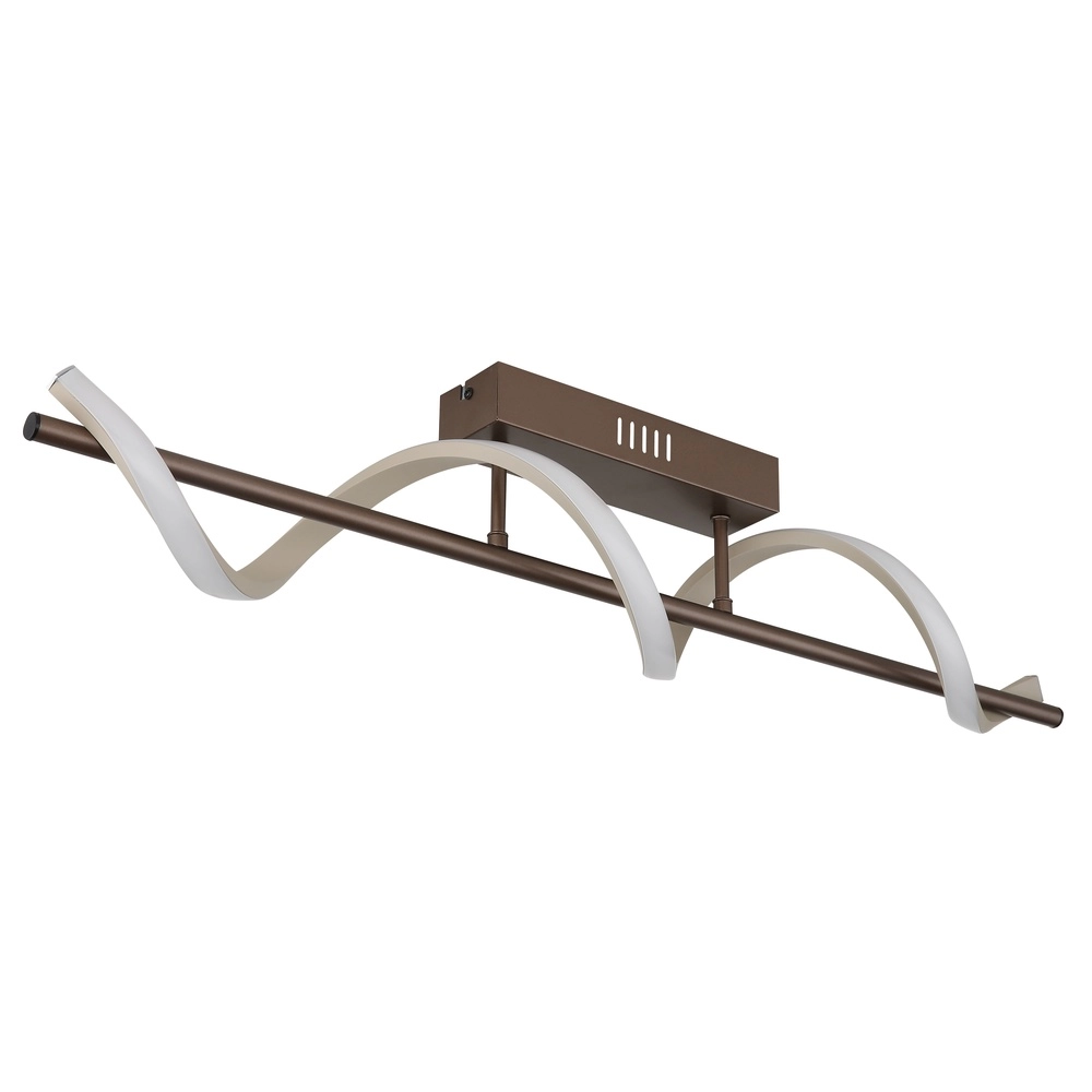 Plafondlamp Spiro brons met zand bruin Globo 9007371584314