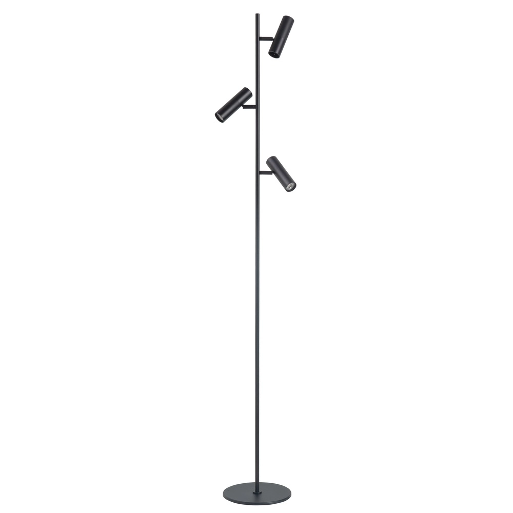 Vloerlamp Trend 3-lichts zwart
