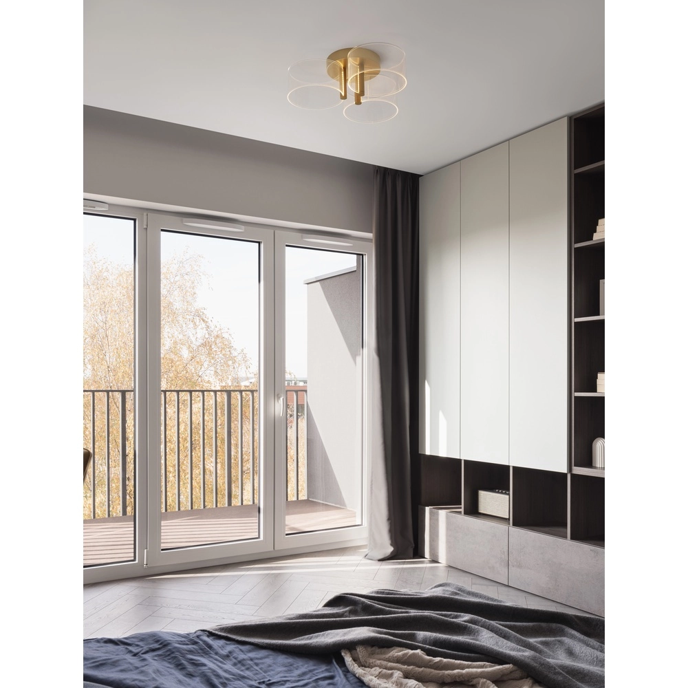 Design plafondlamp Gatlin goud Ø 44cm Lyora 5212017433497