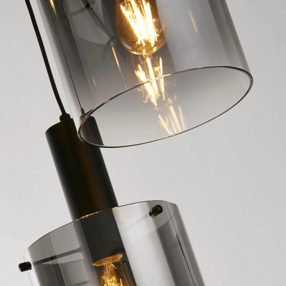 Zwarte hanglamp Sweden 3-lichts Searchlight 5053423244327