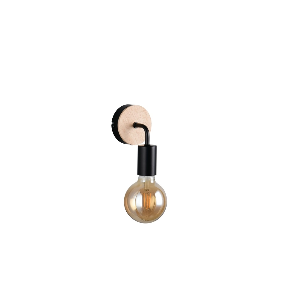 Wandlamp Merida zwart Trio 4017807670783
