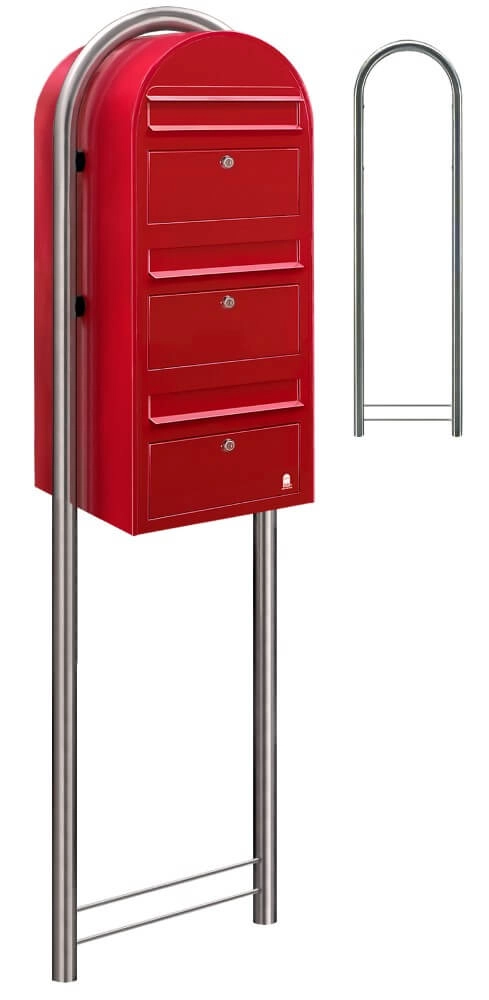 Brievenbus Trio 3001 Helderrood Bobi 6417237015051