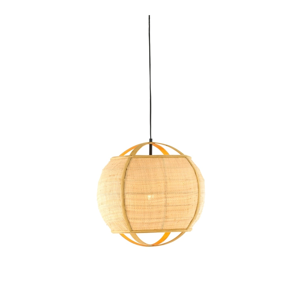 Landelijke hanglamp Bozona licht bruin Ø 41cm Light & Living 8717807843946