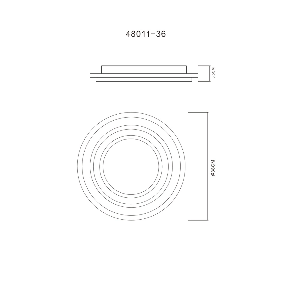 Plafonniere Sabatino wit Ø 38cm Globo 9007371443154