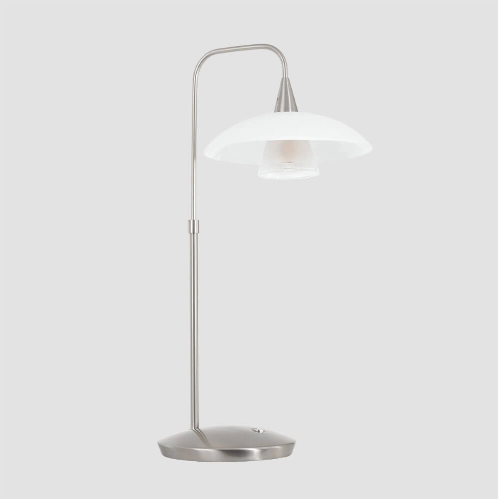 Moderne tafellamp Tallerken metaalgrijs Steinhauer 8712746132021