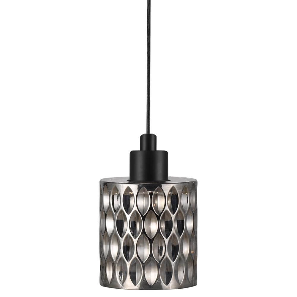 Hanglamp Hollywood zwart met smoke glas Nordlux 5701581405585