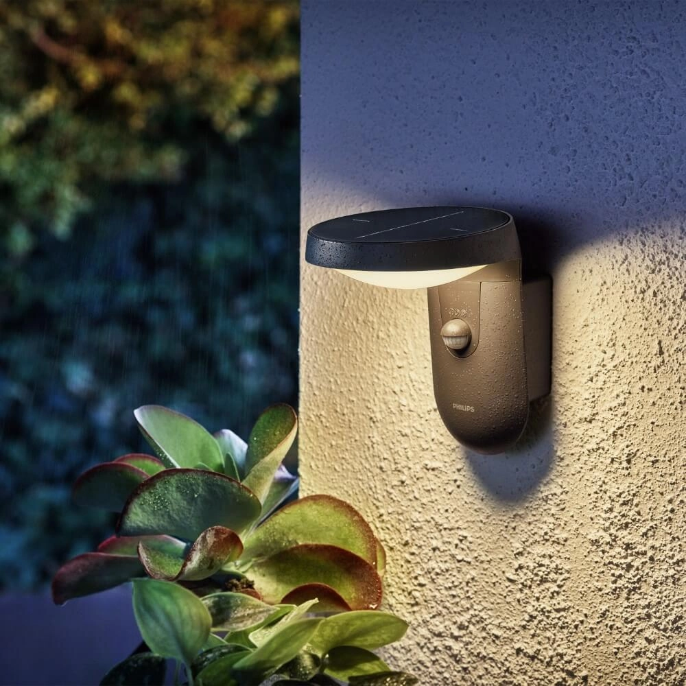 Wandlamp Rosemarie solar antraciet Philips 8719514476912