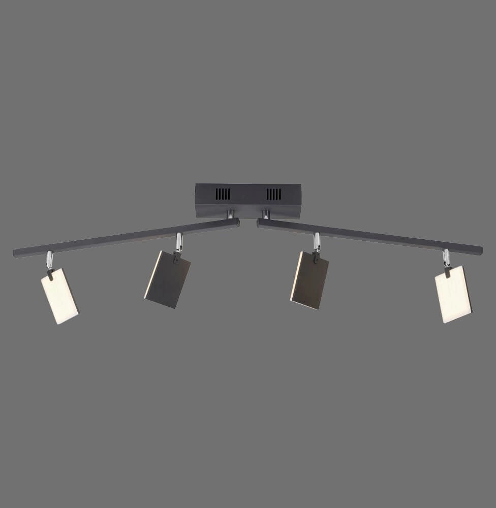 Plafondlamp Pure Mira 4-lichts zwart Paul Neuhaus 4012248359457
