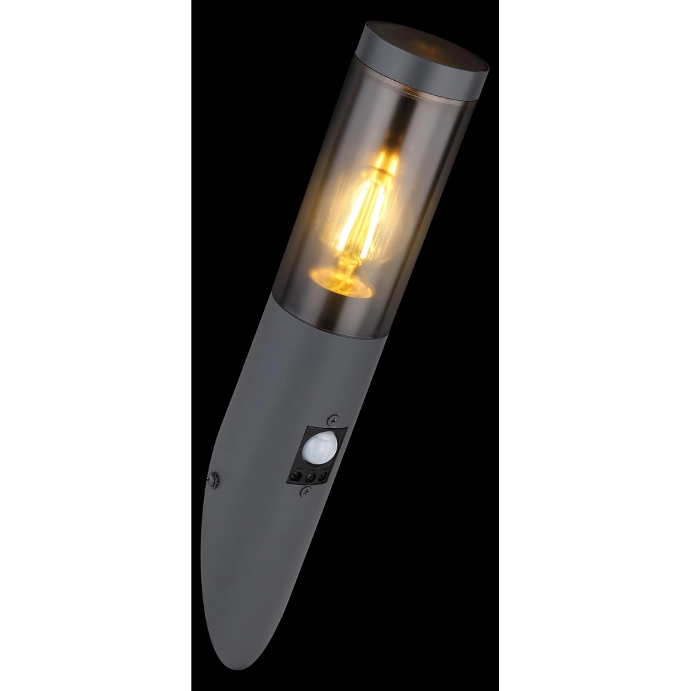 Buitenlamp Boston antraciet met smoke en sensor Globo 9007371439720