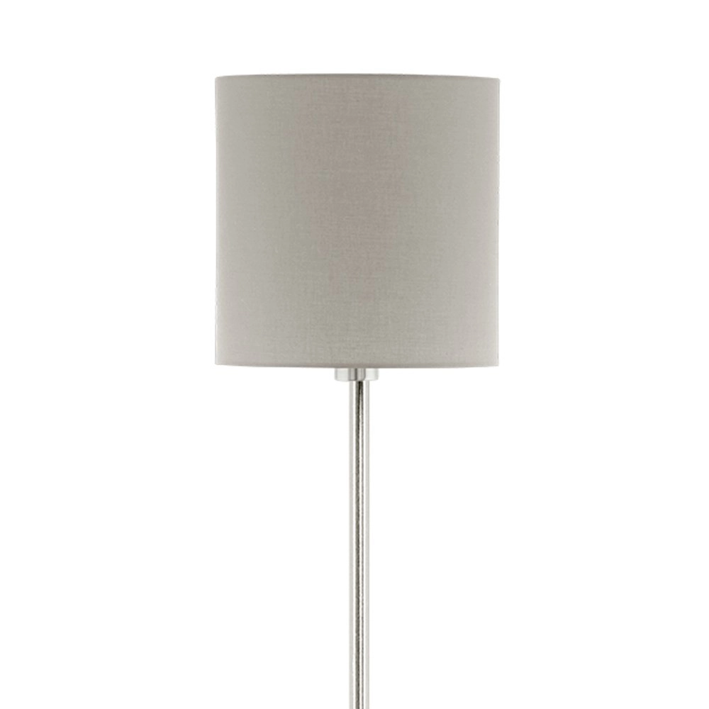 Vloerlamp Pasteri 28cm nikkel mat met lichtbruine kap Eglo 9002759951672