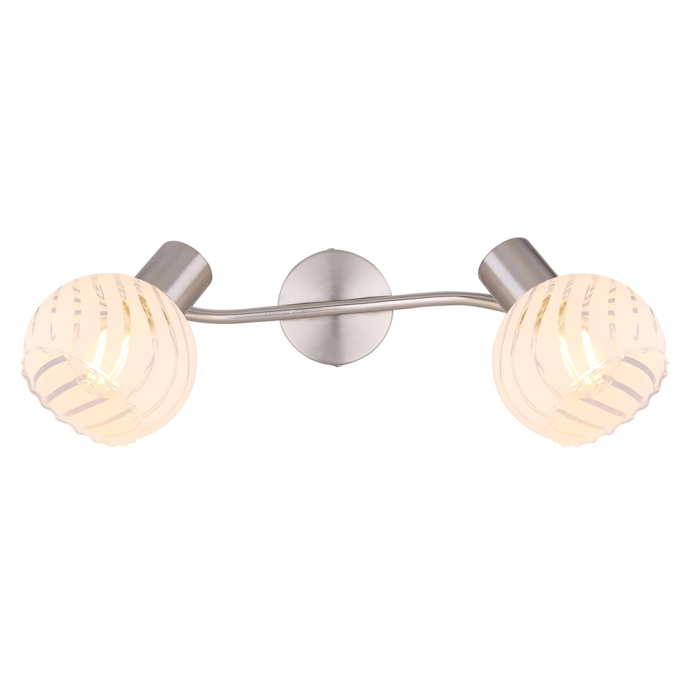 Plafondlamp Willy nikkel 2-lichts Globo 9007371406104