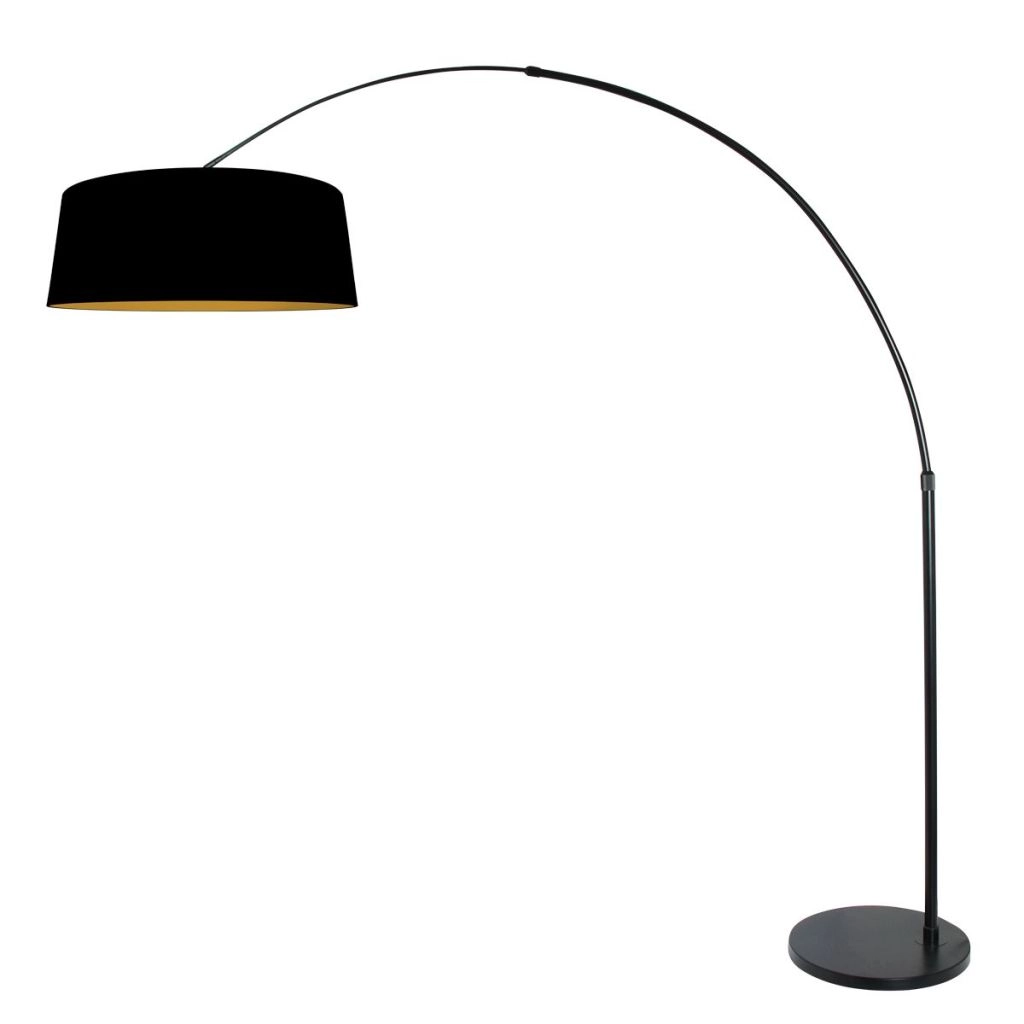 Zwarte booglamp Luma Dark met zwarte kap Ø60cm Steinhauer 8712746188011