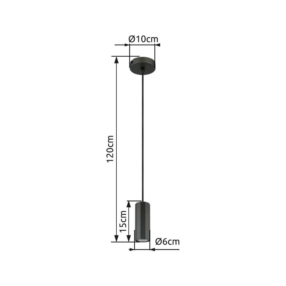Grijze hanglamp James enkel Globo 9007371459841