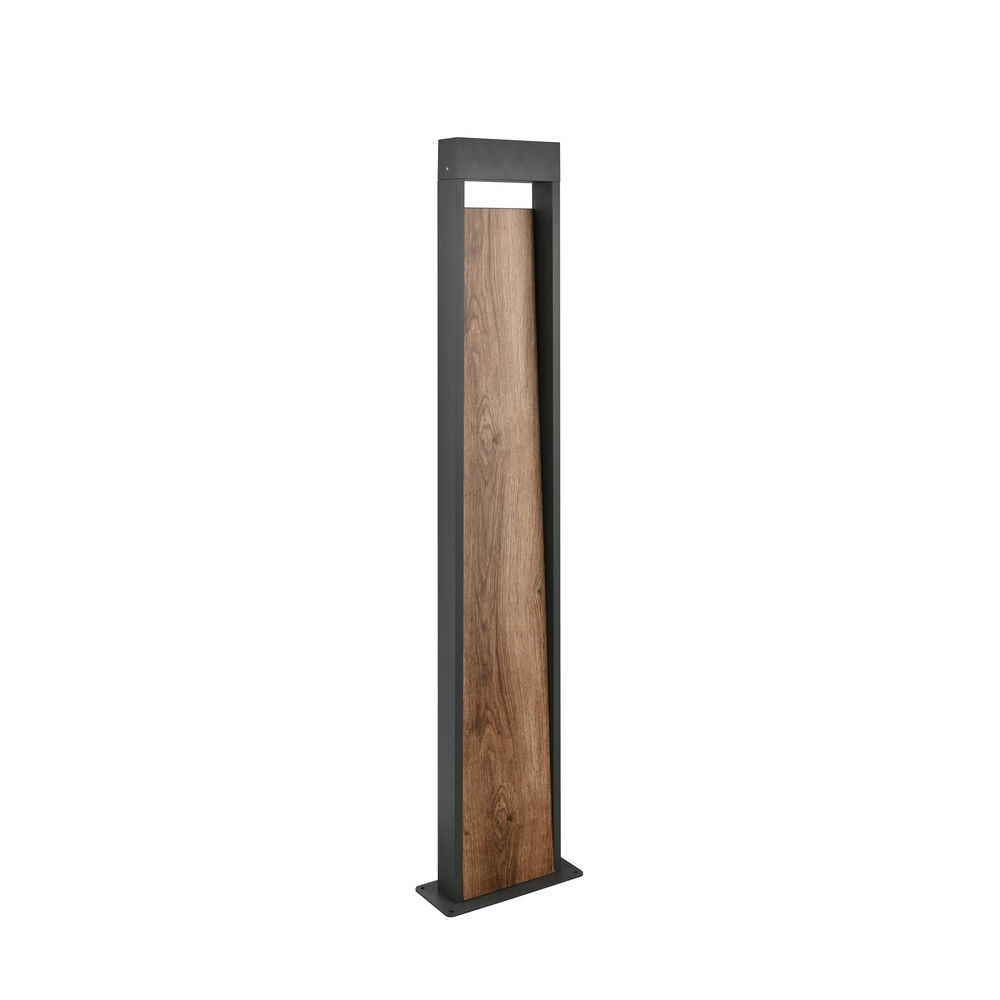 Staande lamp Salmon grijs met hout 100cm Trio 4017807603736