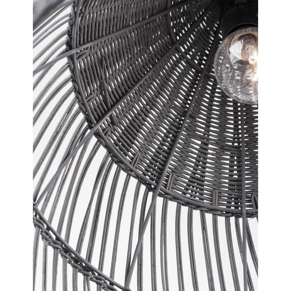 Grijze hanglamp Destin rotan Ø 42cm Lyora 5212017416681
