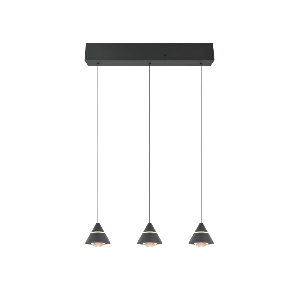 Design hanglamp Romeo 3-lichts zwart Trio 4017807667769