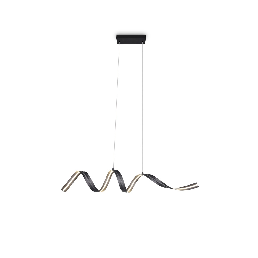 Moderne hanglamp Tivor zwart Trio 4017807706291