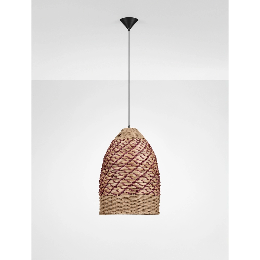 Hanglamp Mapi Ø 37cm rood met bruin Lyora 5212017477323