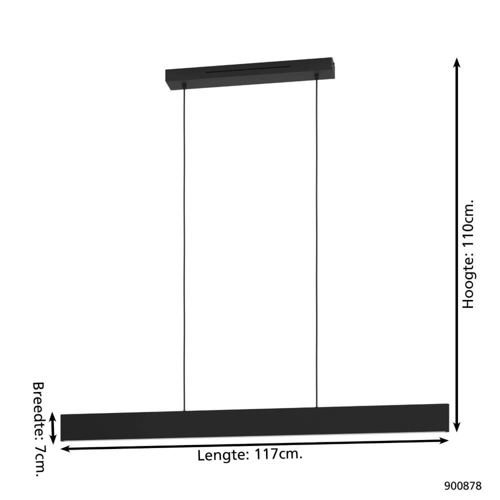Zigbee led hanglamp Andreas-Z 117cm - zwart Eglo 9008606274475