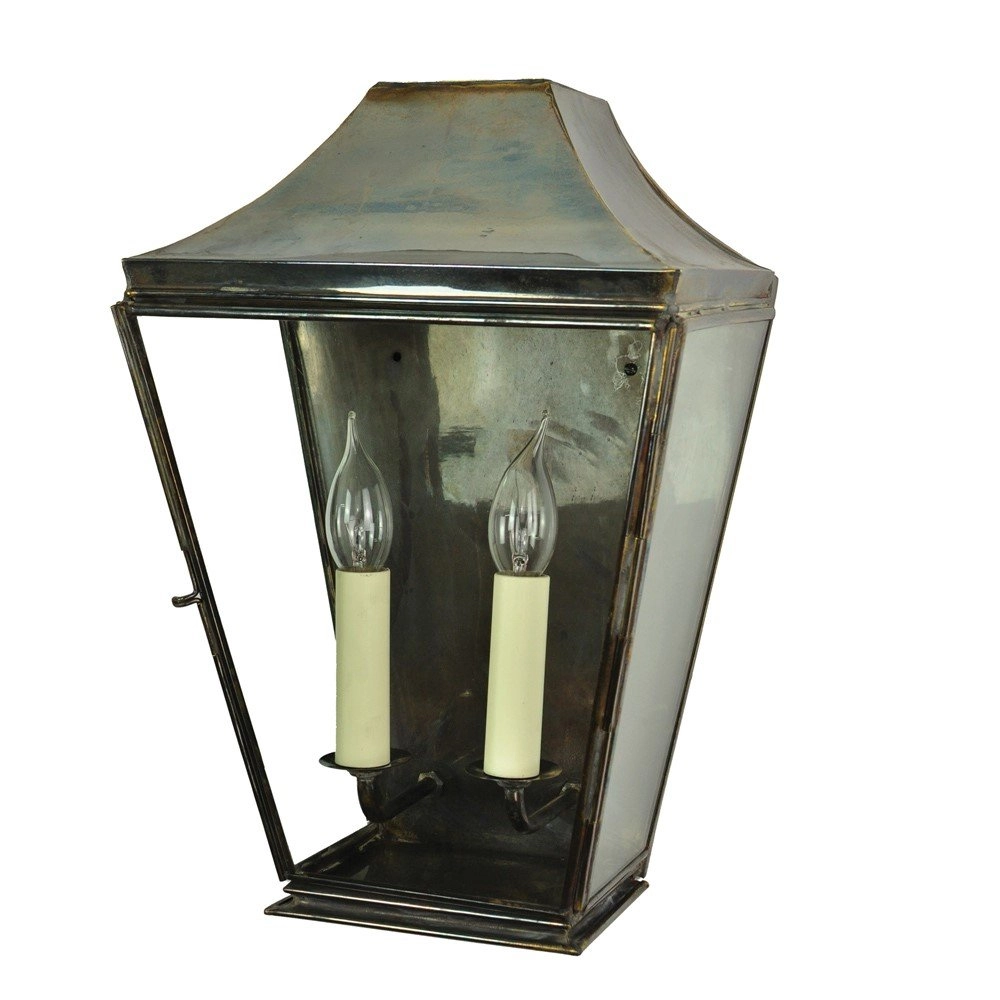 Landelijke muurlamp Knightbridge 2-lichts 42cm