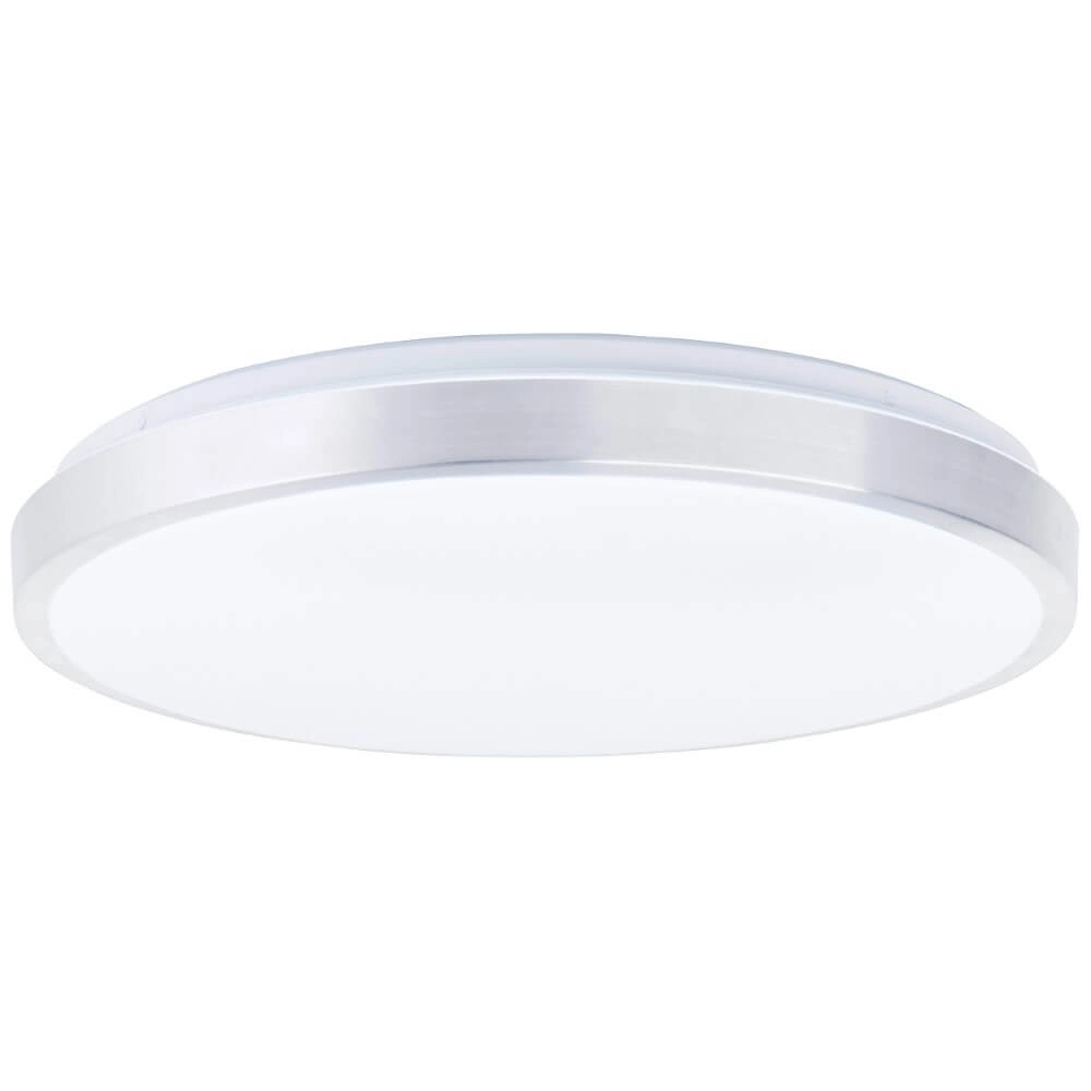 Nikkel plafondlamp Livius met wit Ø 48,5cm Brilliant 4004353426483
