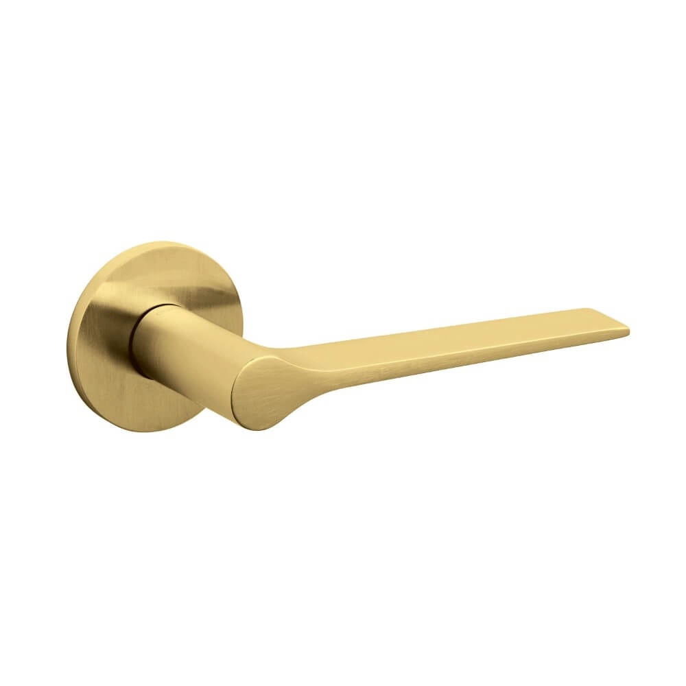 Design deurklink Lama L messing mat