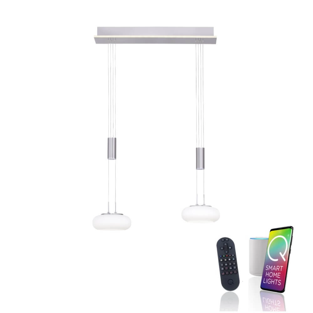 2-lichts hanglamp Q-Etienne metaal Paul Neuhaus 4012248350409