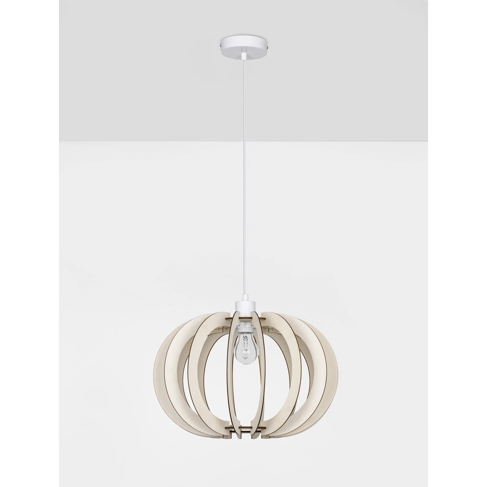 Houten hanglamp Ottoline licht Ø 40cm Lyora 5212017436191