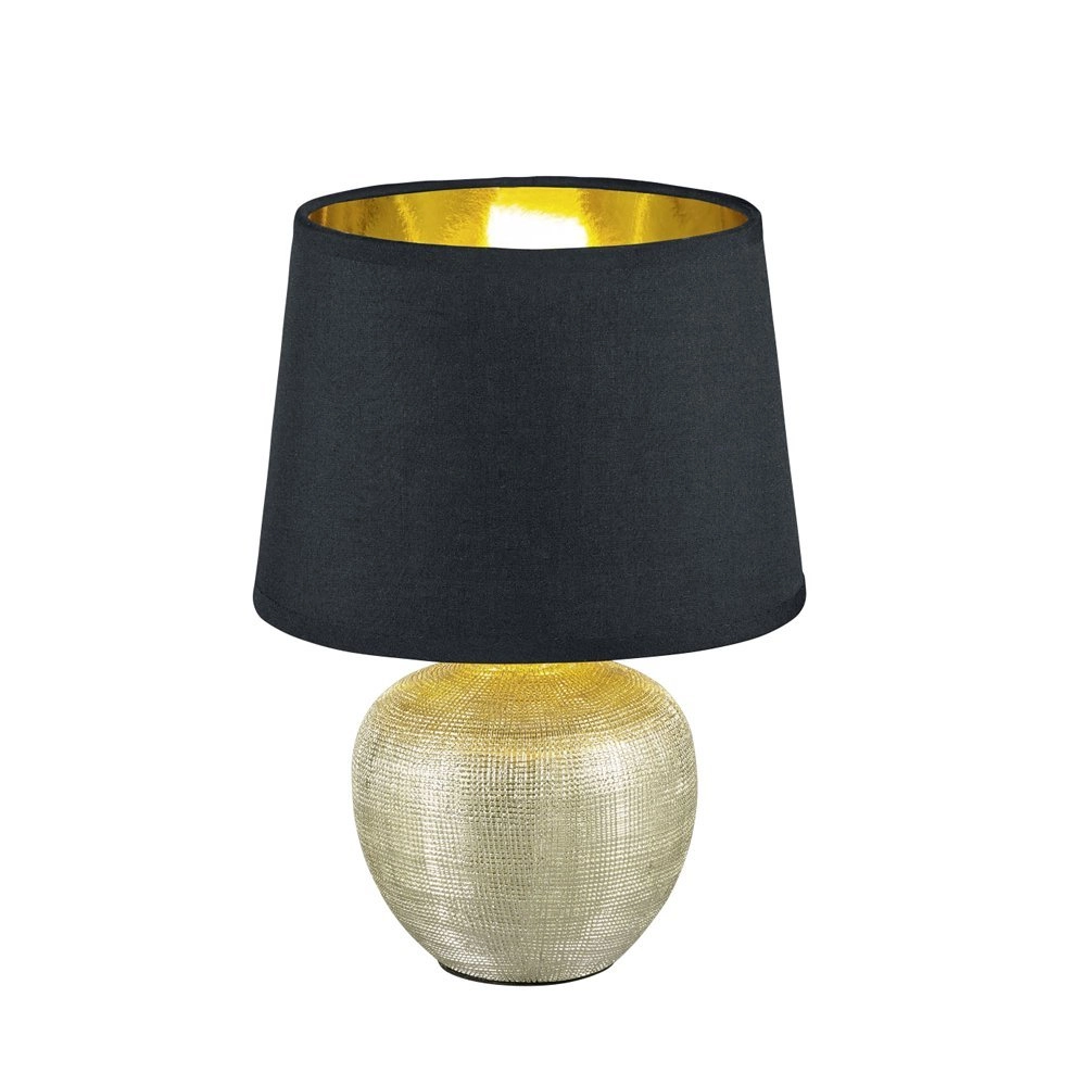 Tafellamp Luxor 26cm goud met zwart