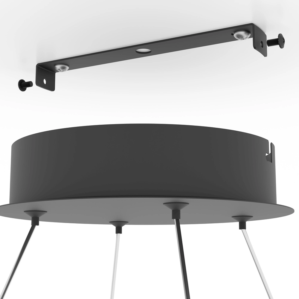 XL led hanglamp Parruta Ø 99cm - zwart Eglo 9008606315697