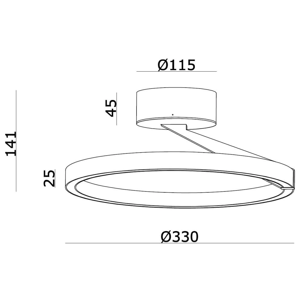 Design plafondlamp Oregon zwart Artdelight 8720701100886