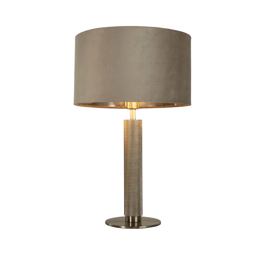 Gouden tafellamp London met crème kap Searchlight 5053423248424