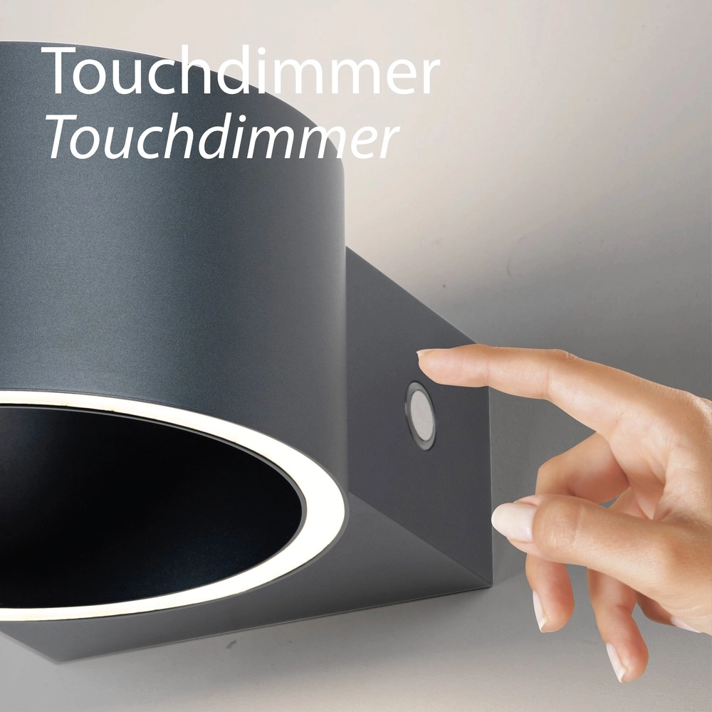 Oplaadbare wandlamp Pure Akku Clipse Mystic grey Paul Neuhaus 4012248391754