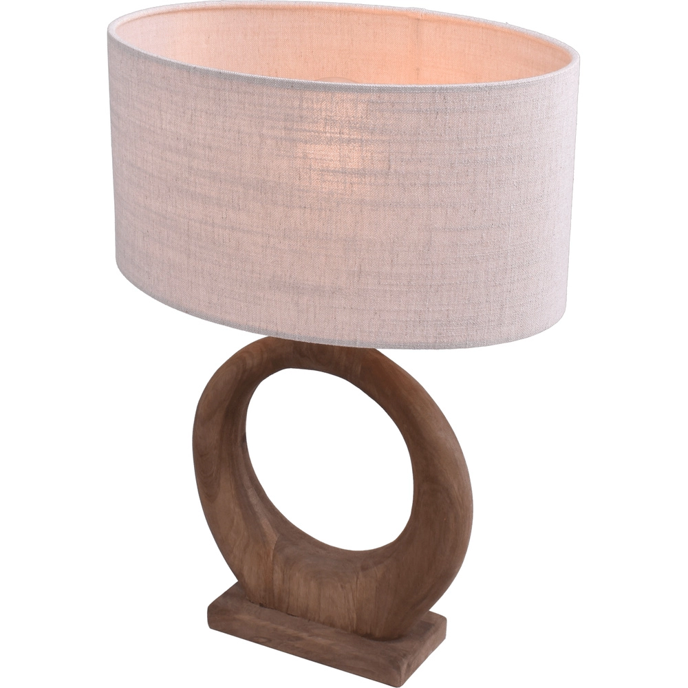 Japandi schemerlamp Woodie Round 40cm -hout met natural Masterlight 8718121392752