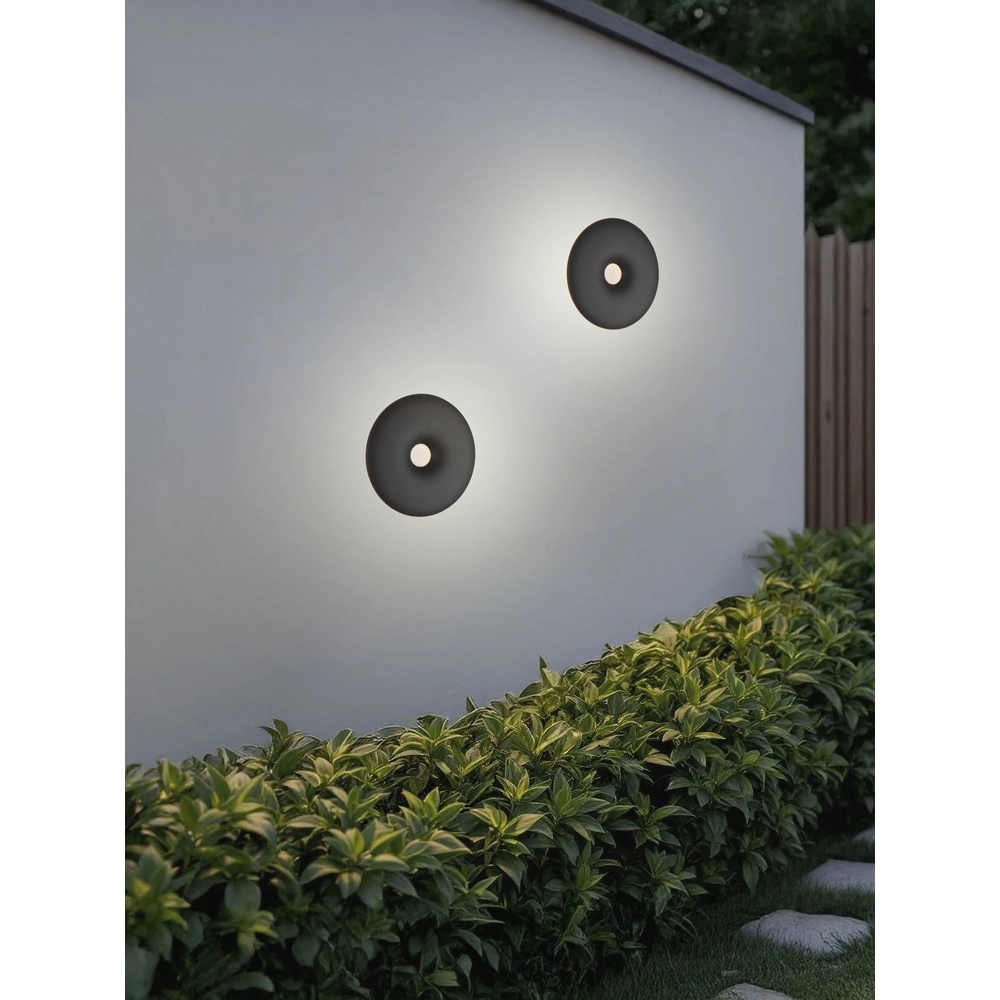 Unieke wandlamp Splash rond zwart Lyora 5212017497185