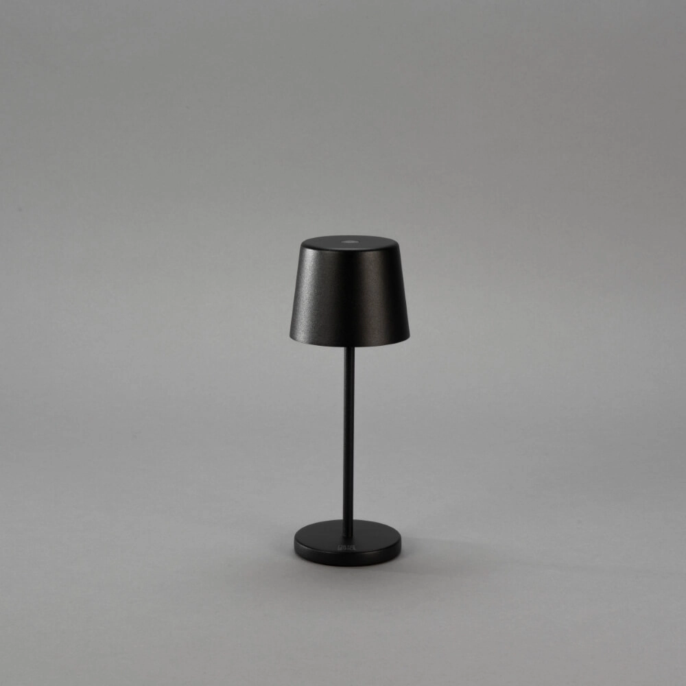 Oplaadbare tafellamp Vence mini zwart