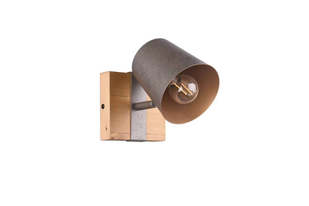 Spot Bell antiekgrijs met hout Trio 4017807502558