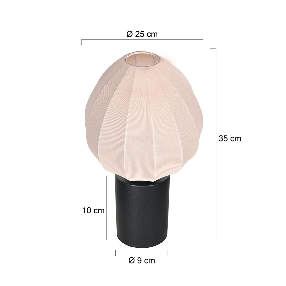 Tafellamp Bloeba crème kap Ø 25cm Steinhauer 8712746181203