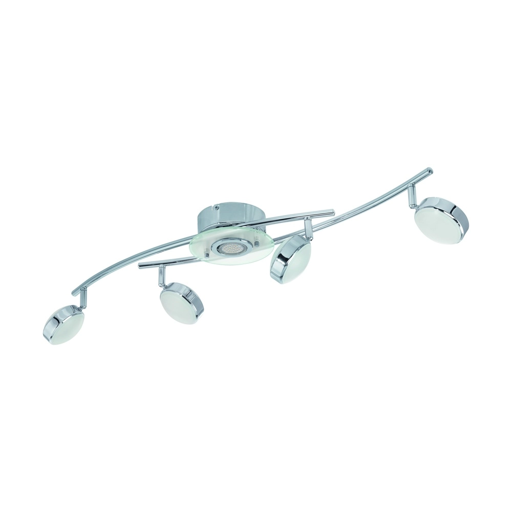 4-lichts plafondlamp Salto chroom