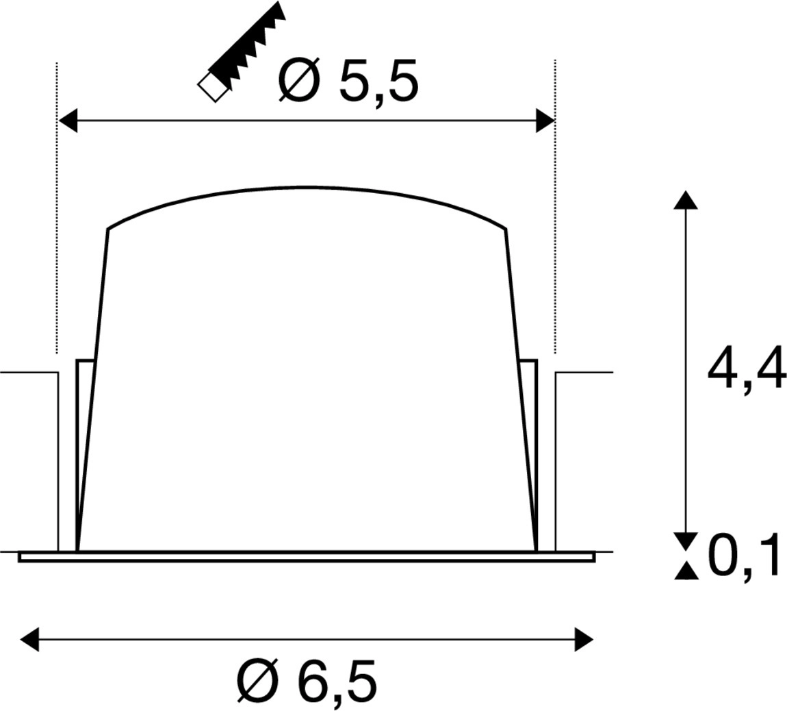 Inbouwspot Numinos XS zwart 3000K - 40gr SLV 4024163314626