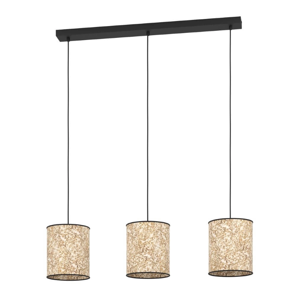 Natuurlijke hanglamp Butterburn 3-lichts