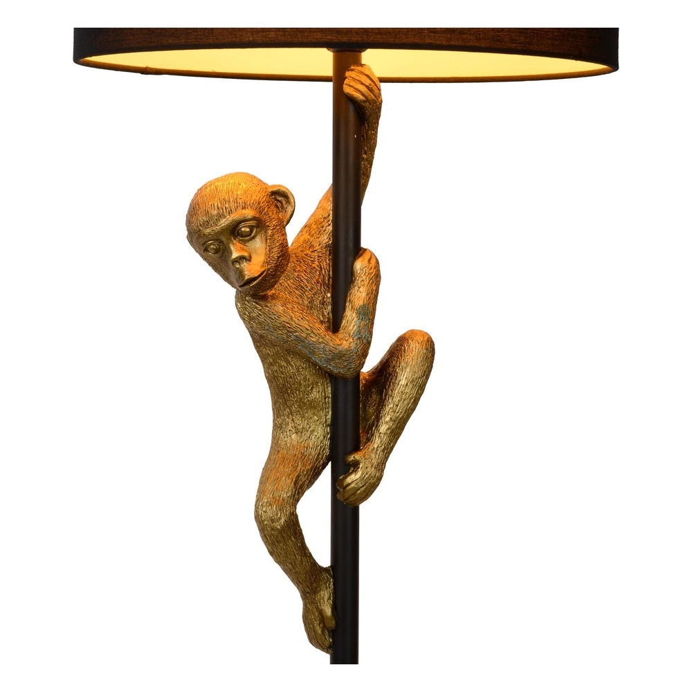Vloerlamp Extravaganza Chimp aapje zwart met goud Lucide 5411212105332